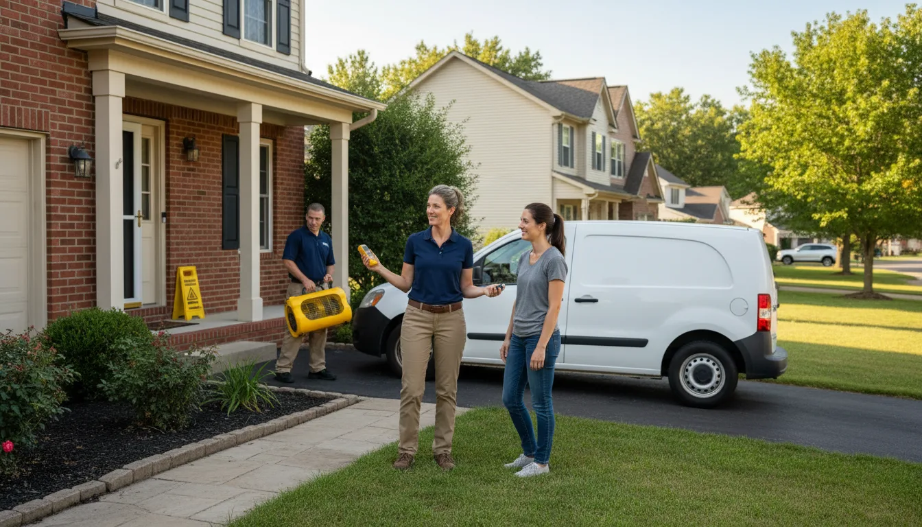 Residential water damage restoration in Valentine, TX